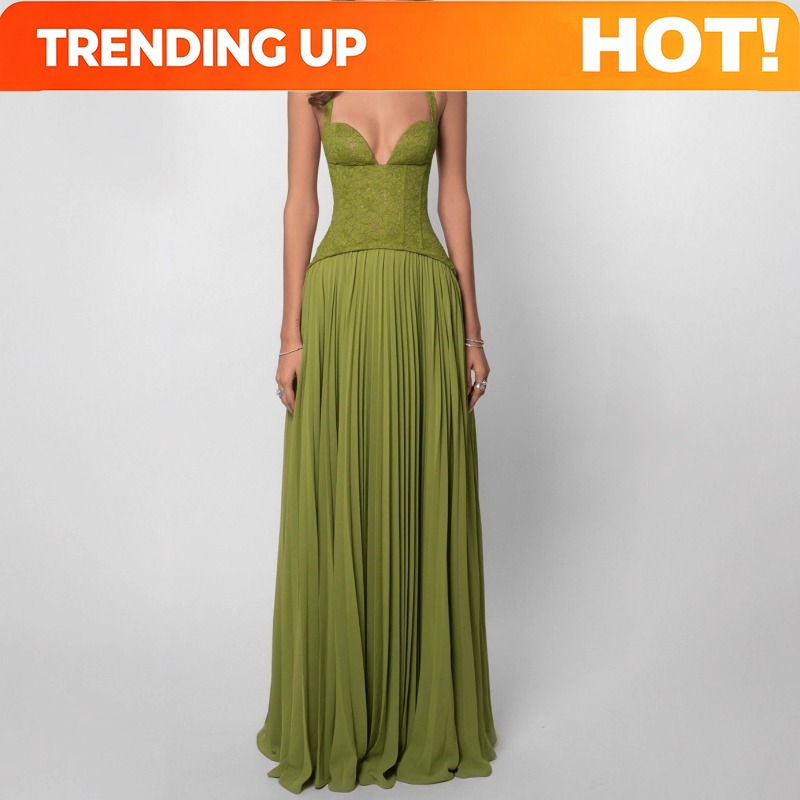 Maxi Dress Halter - Seksowna sukienka maxi z głębokim dekoltem